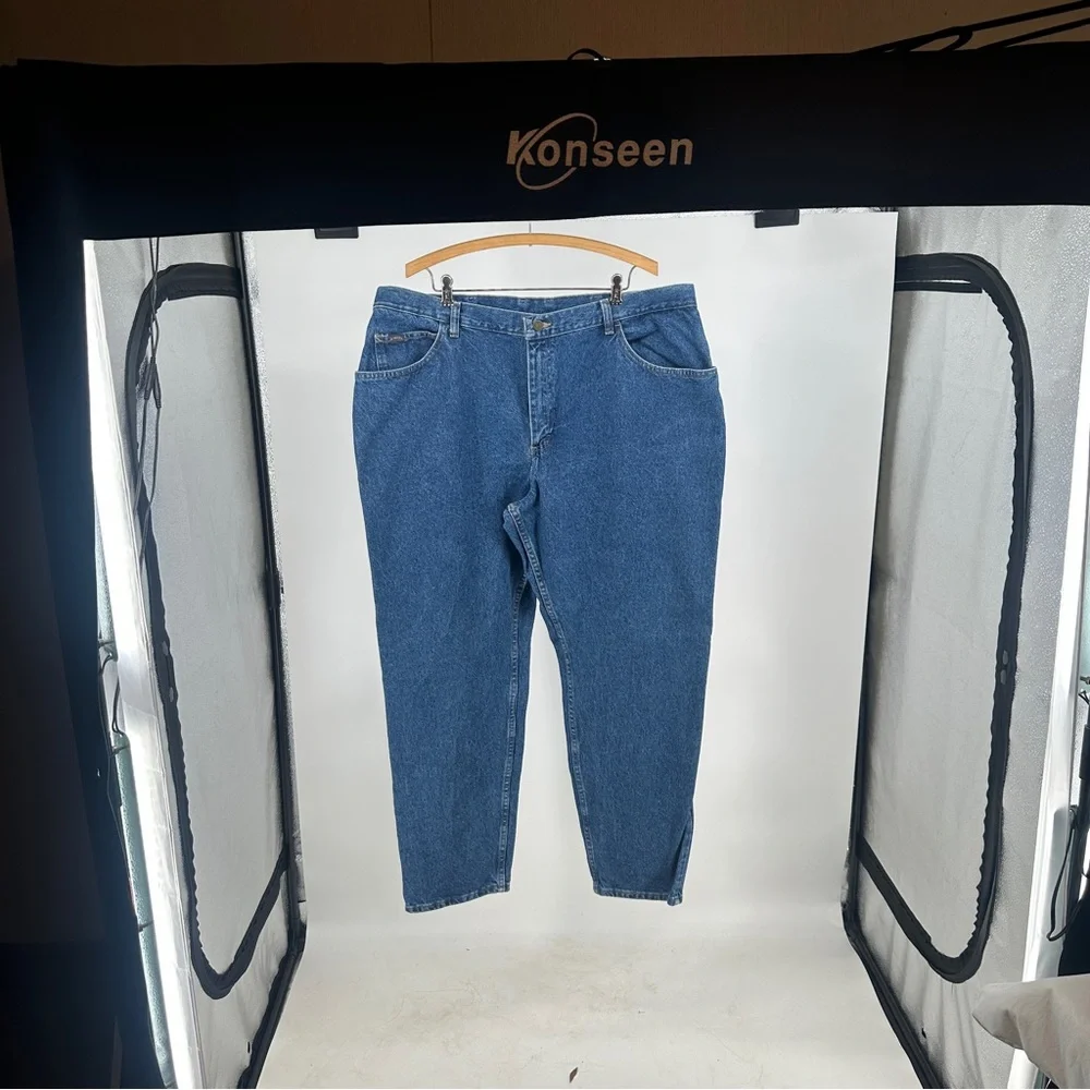 Vintage Riders by Lee Classic High-Rise‎ Blue Tapered Denim Mom Jeans 22W